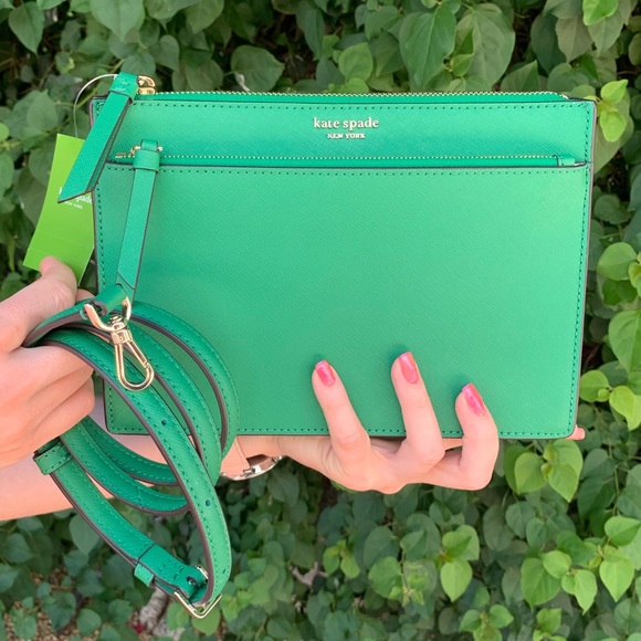 kate spade Bags Kate Spade Cameron Green Zip Crossbody Clutch Poshmark